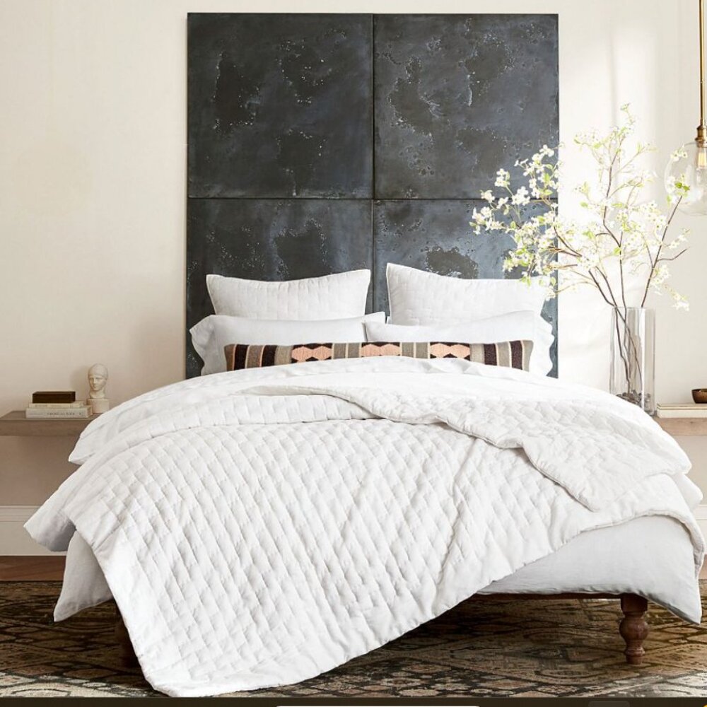 Pottery Barn White Quilted Bedding